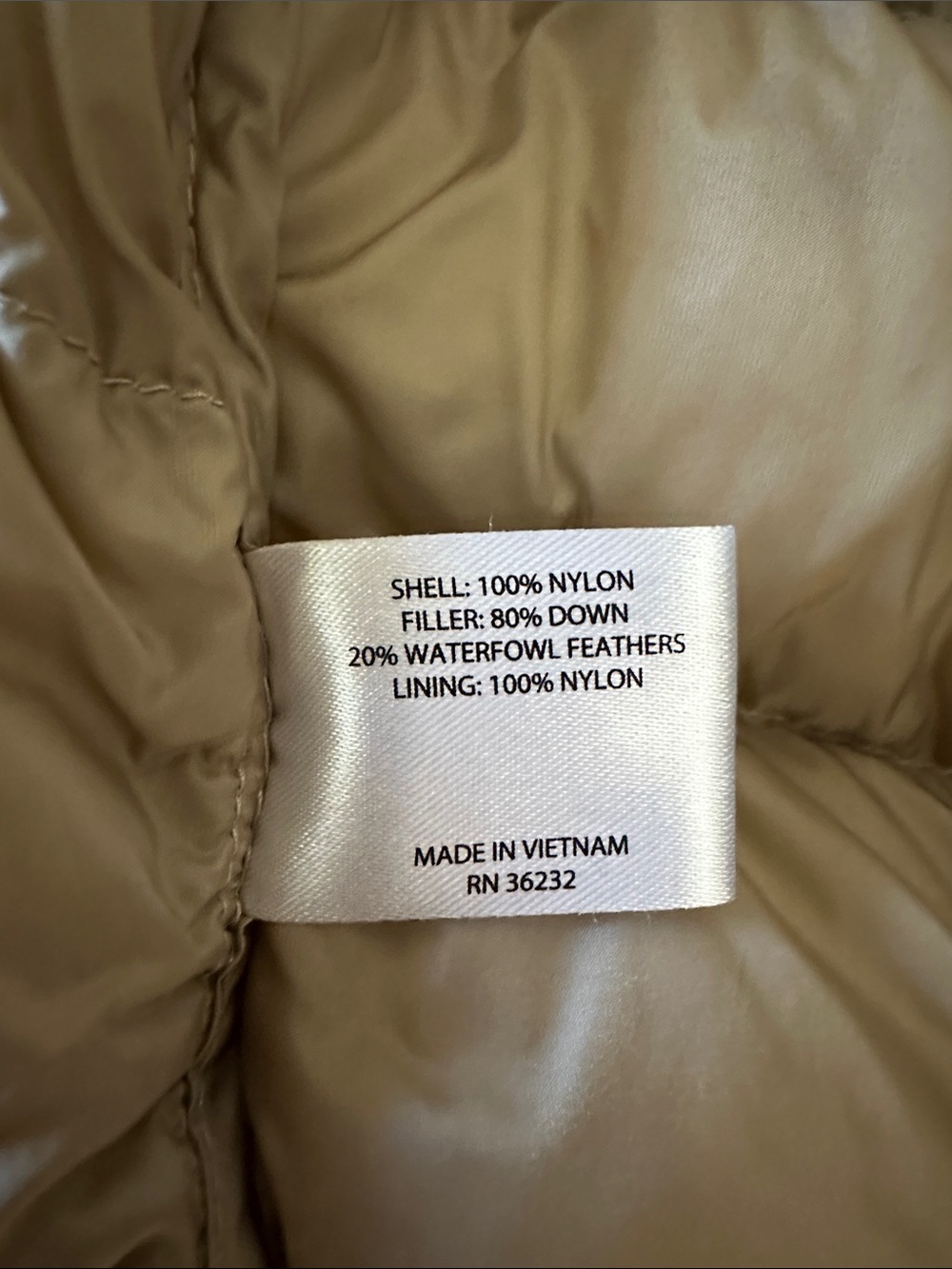 Martha Stewart Short Sleeve Puffer Vest in Light Taupe - Picture 5 of 8
